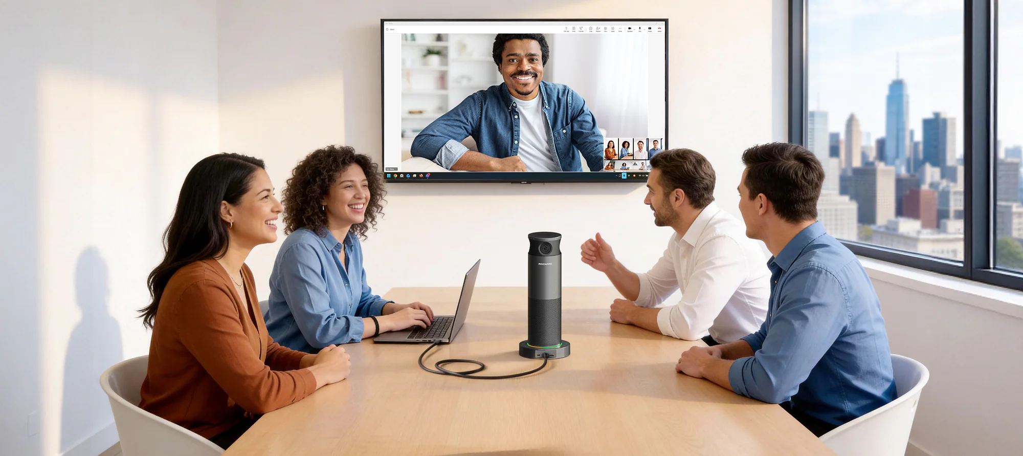 Camera hội nghị Rocware RC360 quay toàn cảnh 360