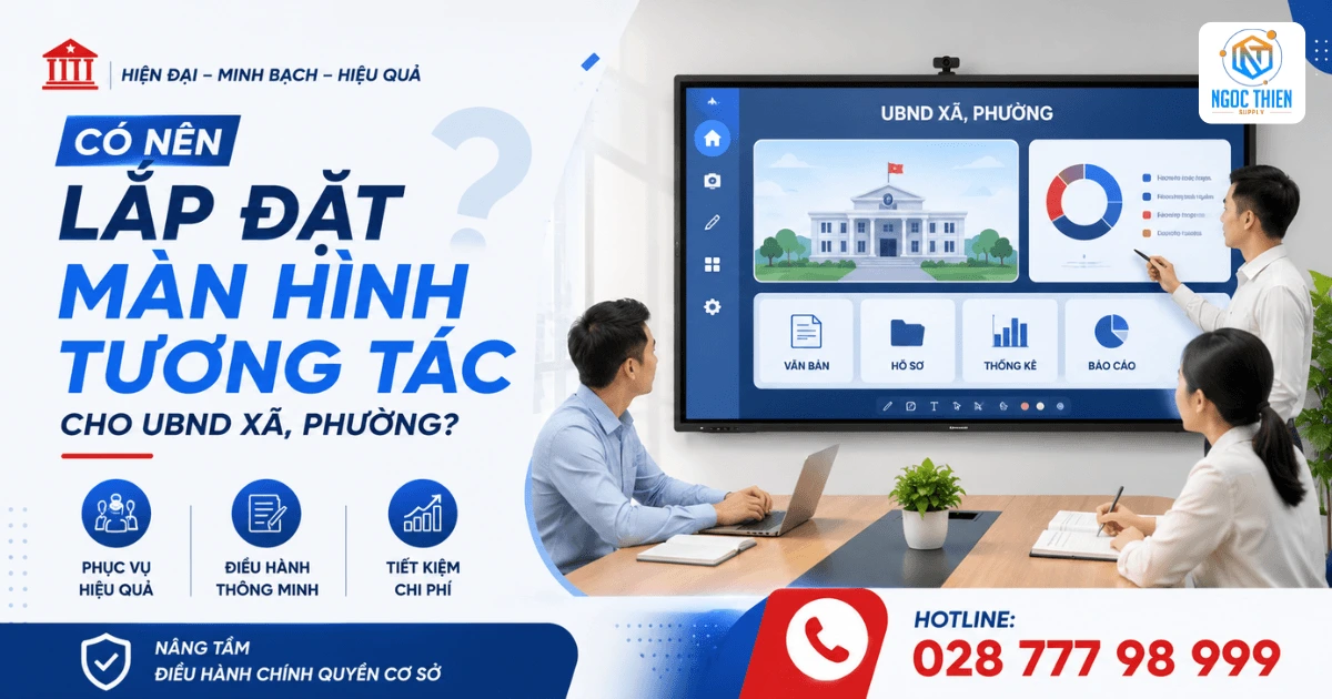 Có nên lắp đặt màn hình tương tác cho UBND xã, phường