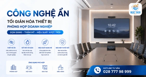Công nghệ ẩn tối giản hóa thiết bị phòng họp doanh nghiệp