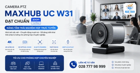 Đánh giá camera PTZ Maxhub UC W31 chính hãng