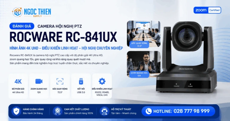 Đánh giá camera hội nghị PTZ Rocware RC-841UX