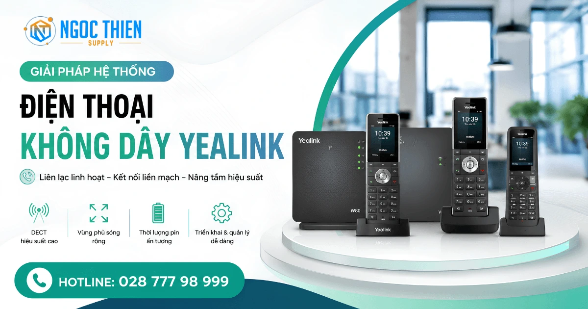 Giải pháp hệ thống điện thoại không dây Yealink