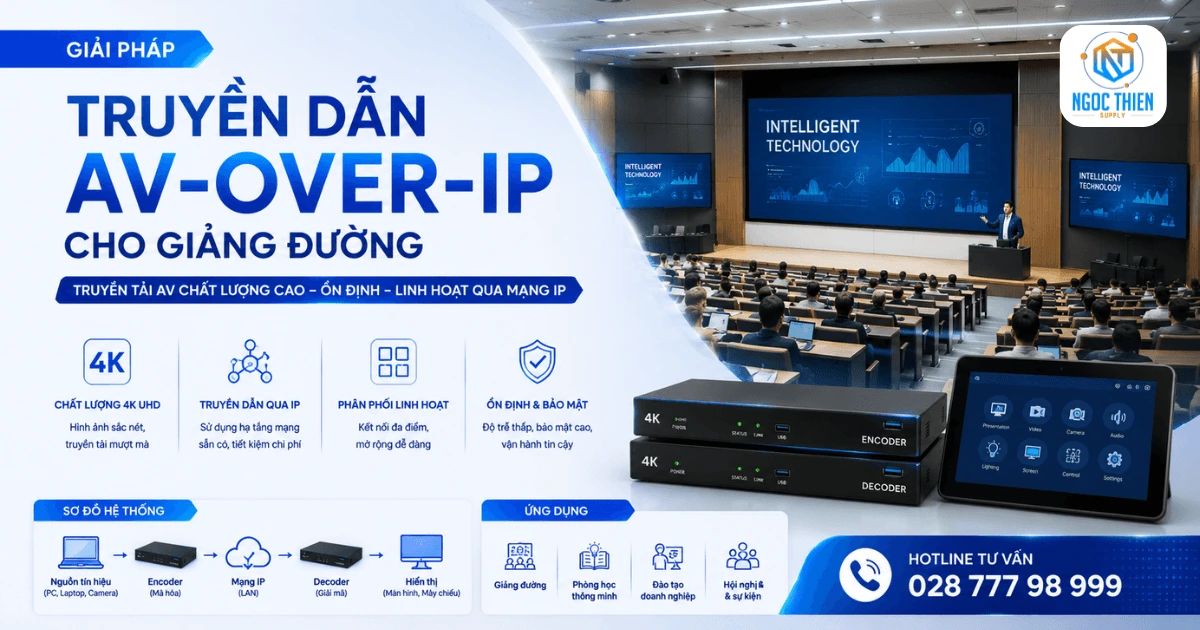 Giải pháp truyền dẫn AV-over-IP cho giảng đường