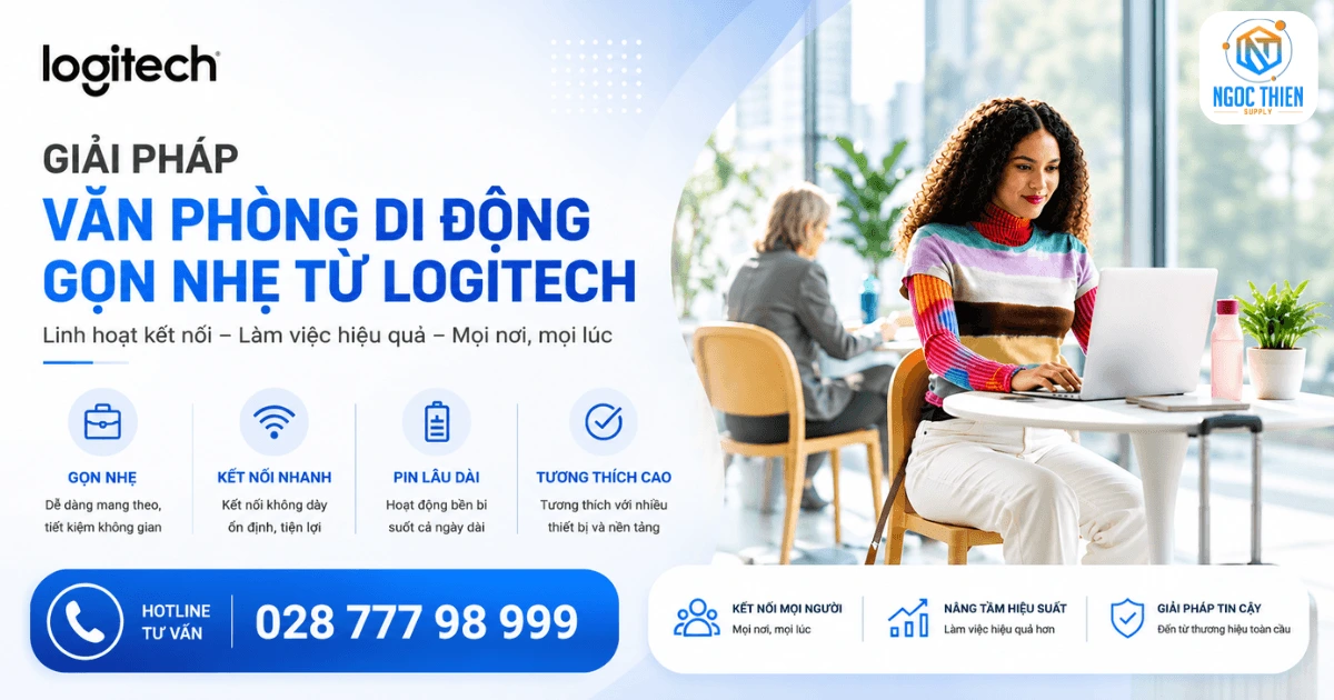 Giải pháp văn phòng di động gọn nhẹ từ Logitech