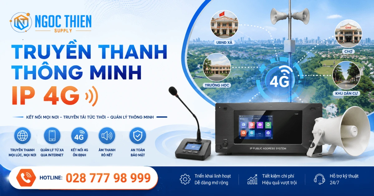Hệ thống truyền thanh thông minh IP 4G