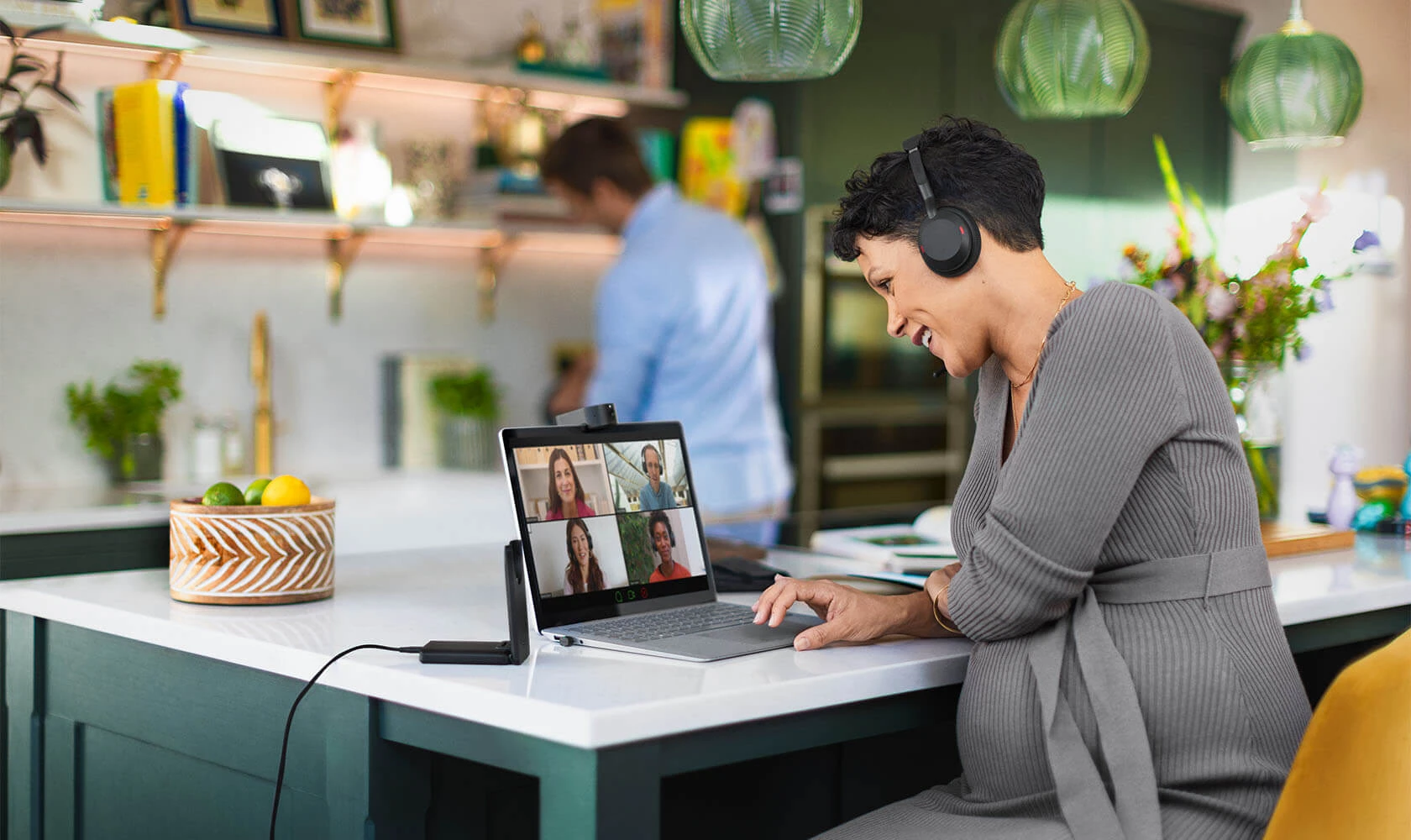 Jabra Evolve2 55 đèn báo bận