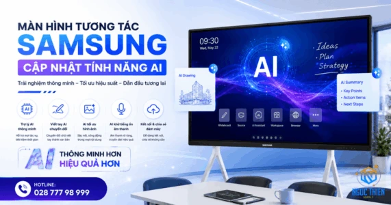 Màn hình tương tác Samsung cập nhật tính năng AI