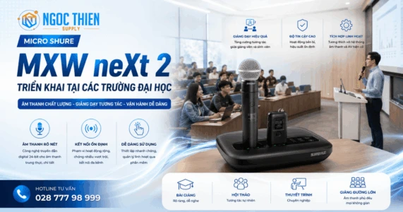 Micro Shure MXW neXt 2 triển khai tại các đại học
