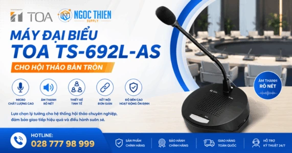 Review máy đại biểu TOA TS-692L-AS cần dài chi tiết