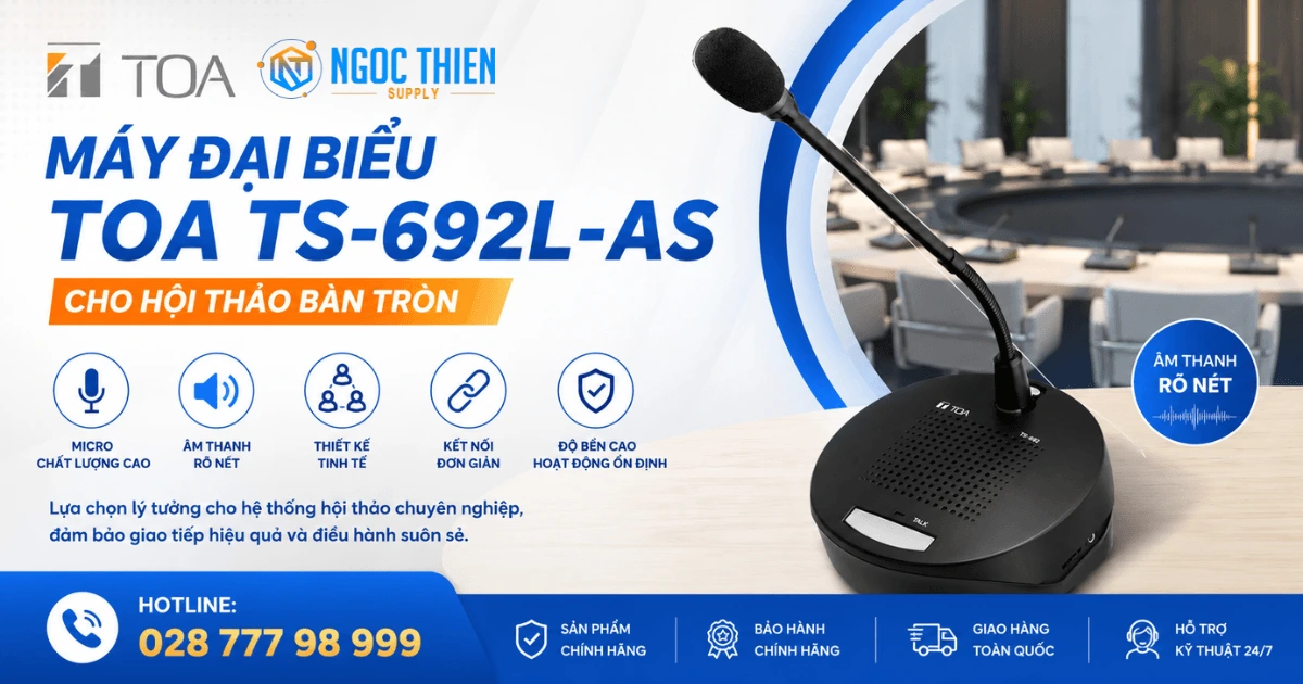 Review máy đại biểu TOA TS-692L-AS cần dài chi tiết