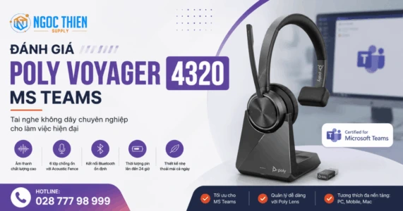 Review tai nghe Poly Voyager 4320 MS Teams