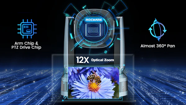 Rocware RC821U thu phóng quang học 12x