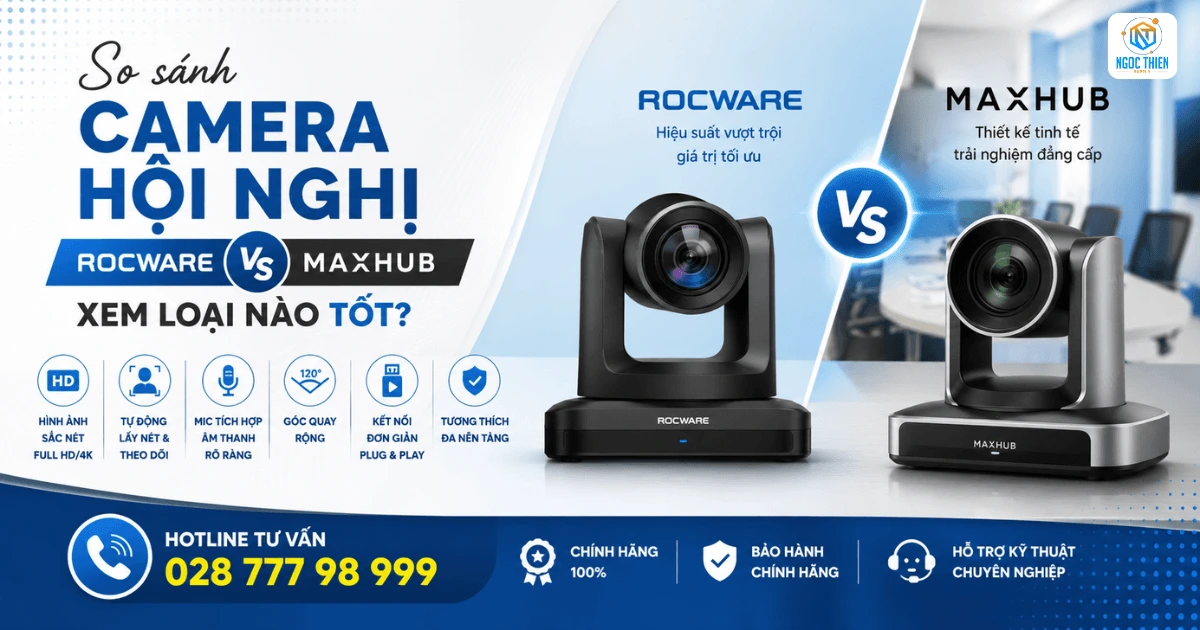 So sánh camera hội nghị Rocware và Maxhub xem loại nào tốt