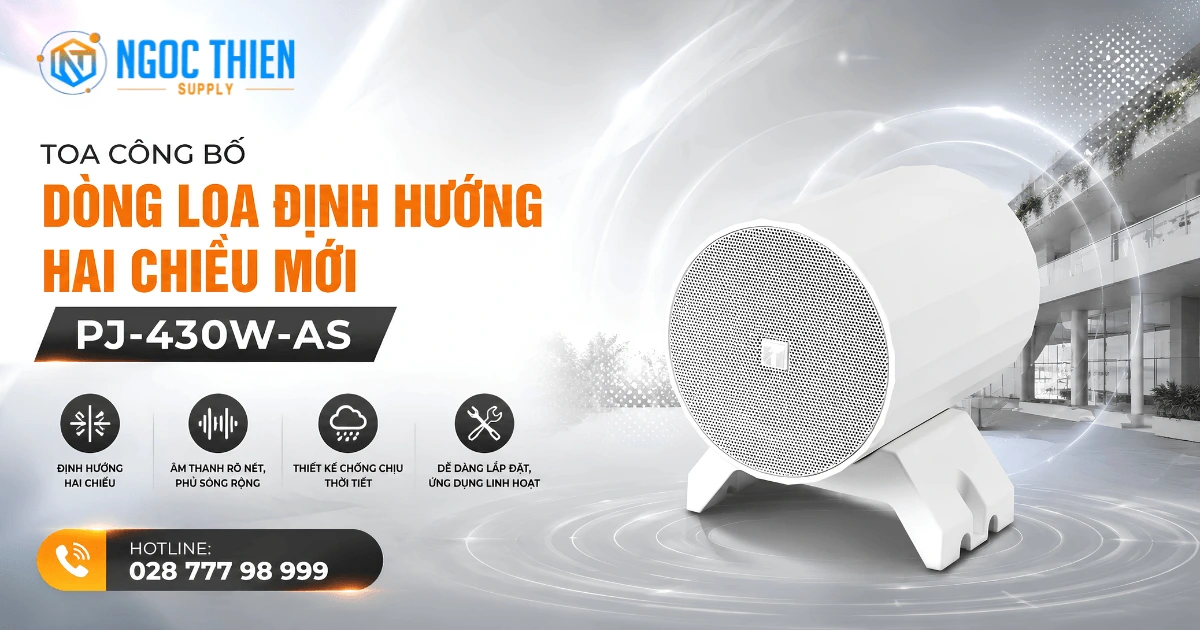 TOA công bố dòng loa định hướng hai chiều mới PJ-430W-AS