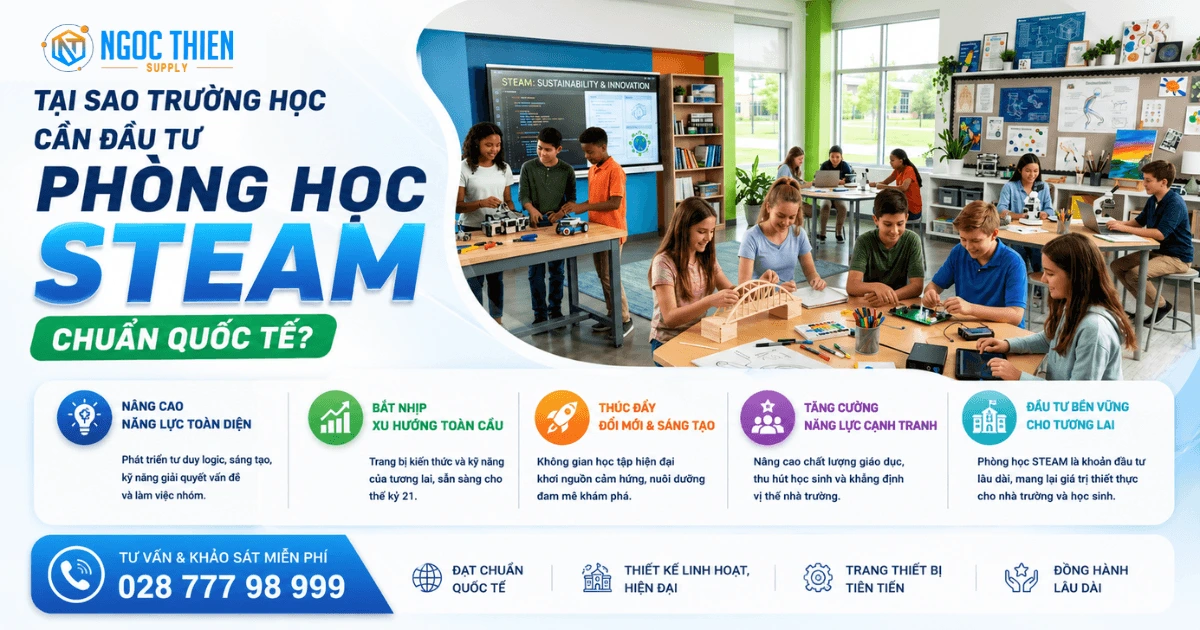 Tại sao trường học cần đầu tư phòng học STEAM chuẩn quốc tế