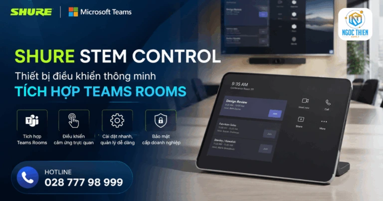 Thiết bị điều khiển Shure Stem Control tích hợp Teams Rooms