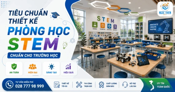 Tiêu chuẩn thiết kế phòng học STEM chuẩn cho trường học