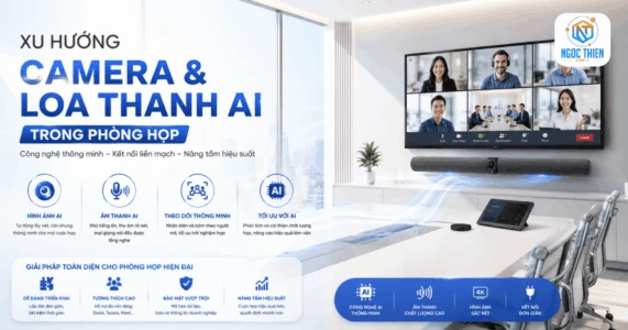 Xu hướng camera và loa thanh AI trong phòng họp