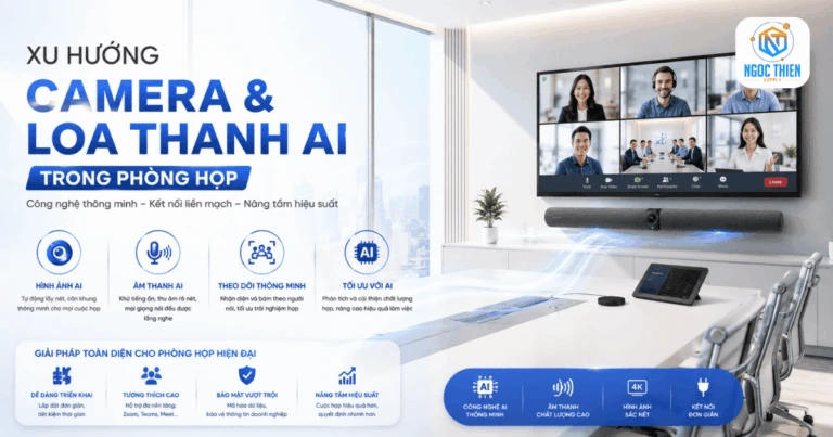 Xu hướng camera và loa thanh AI trong phòng họp