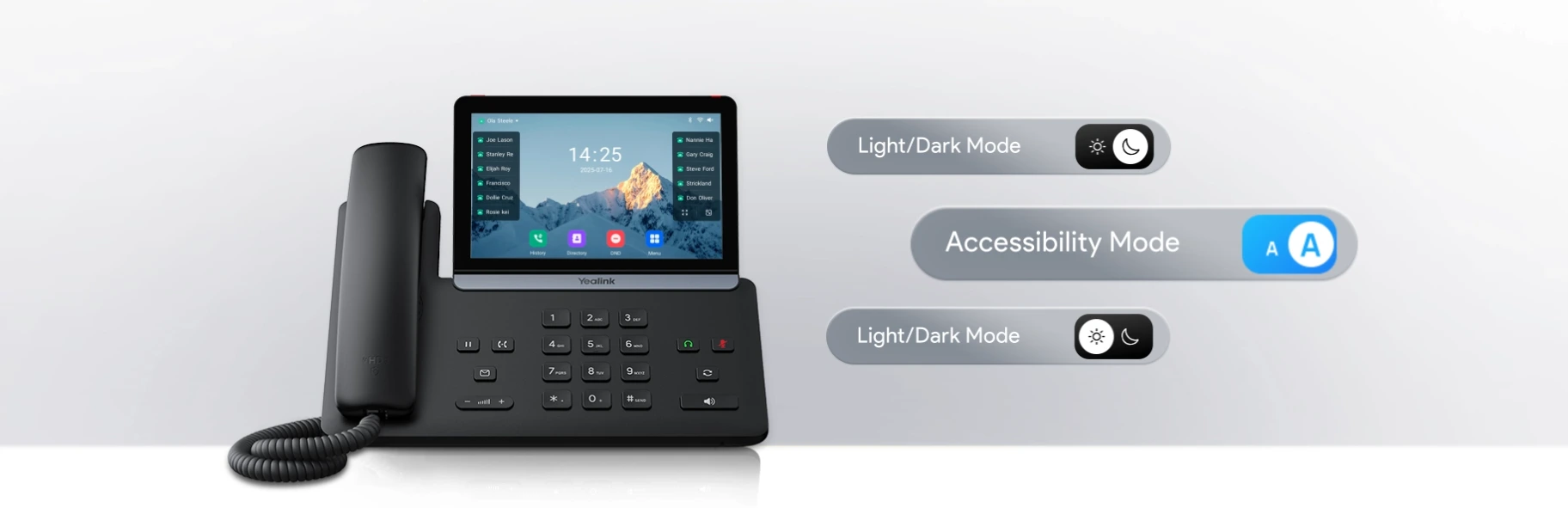 Yealink SIP-T87W giao diện tối ưu
