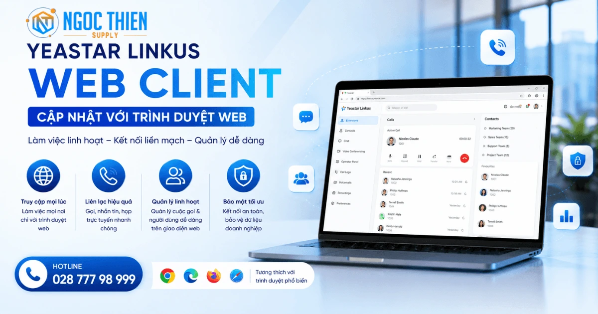 Yeastar Linkus Web Client cập nhật với trình duyệt web
