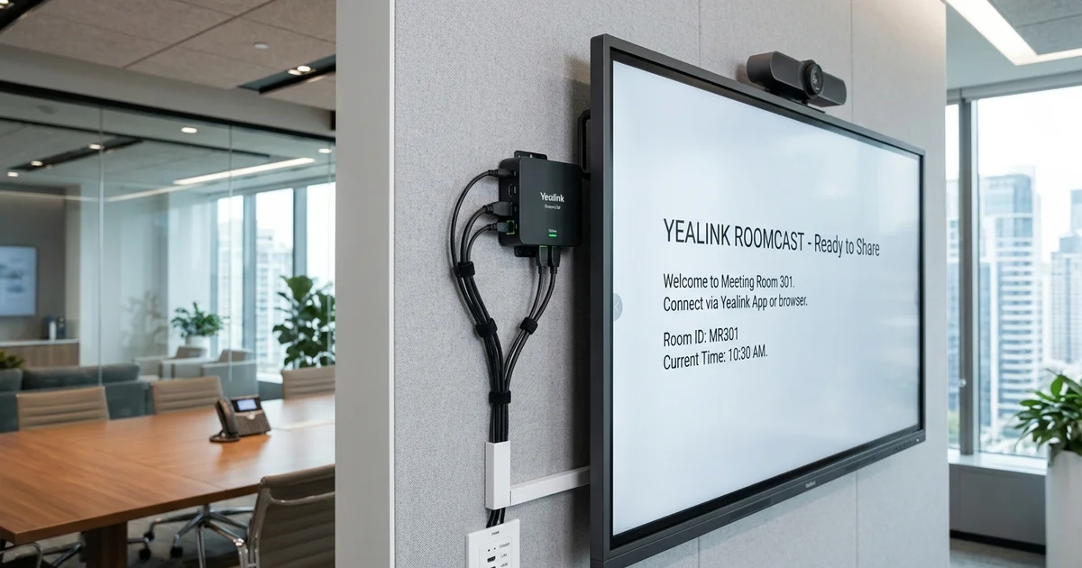 Bộ trình chiếu không dây chính hãng Yealink RoomCast E2 do Ngọc Thiên cung cấp.