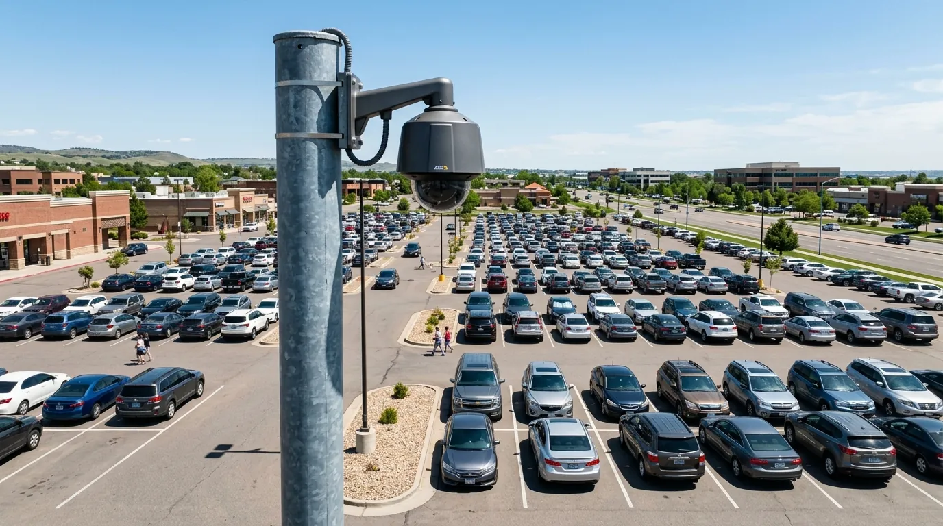 Lắp camera chống nước ngoài trời bao quát khu vực bãi đỗ xe