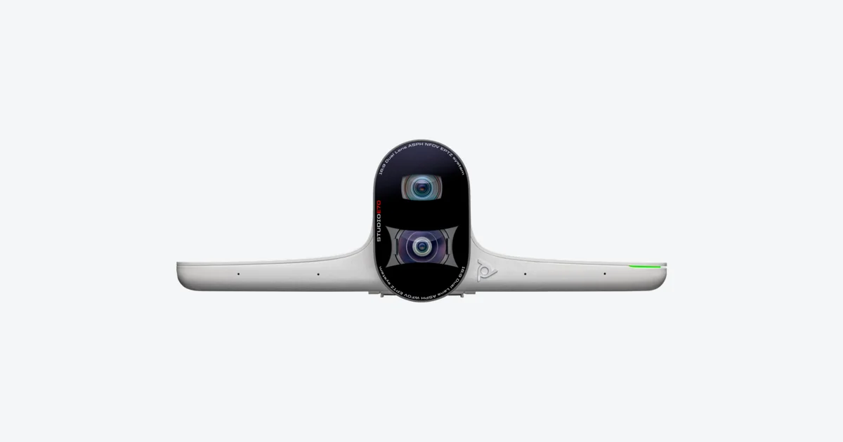 Thiết kế camera hội nghị poly studio E70 với cảm biến kép 4K sắc nét