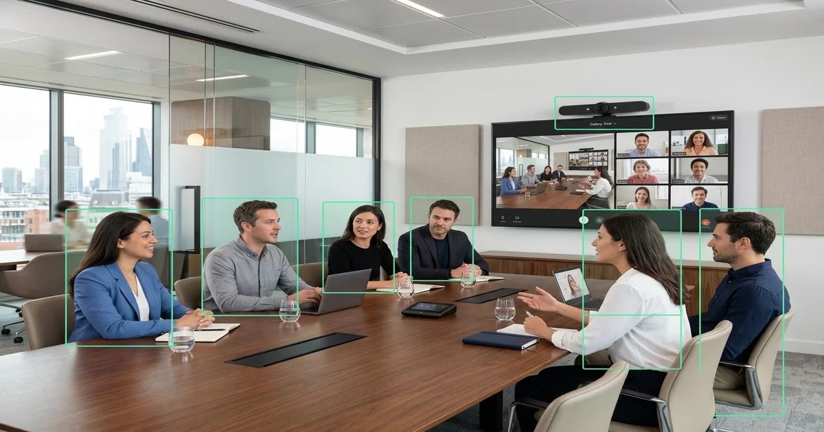 Ngọc Thiên cung cấp công nghệ AI RightSight 2 tự động nhận diện và căn khung từng người tham gia cuộc họp