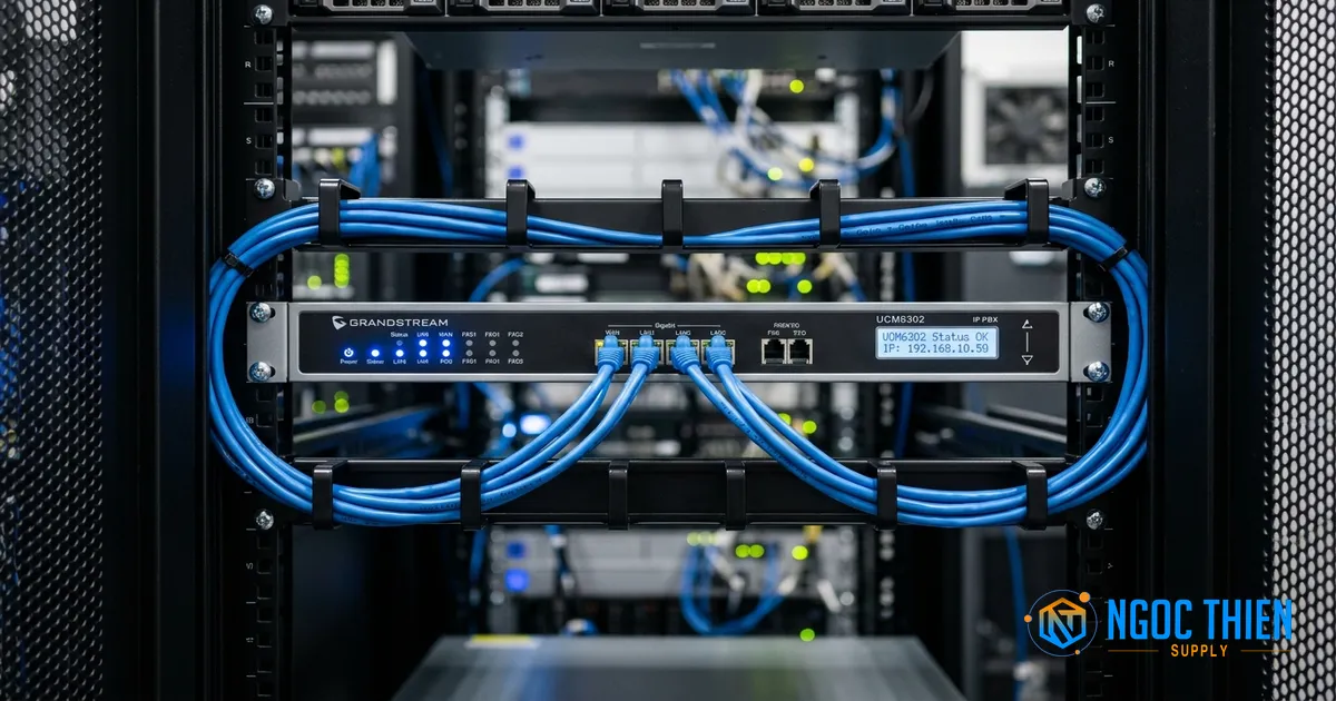 Lắp đặt tổng đài Grandstream UCM6302 chính hãng