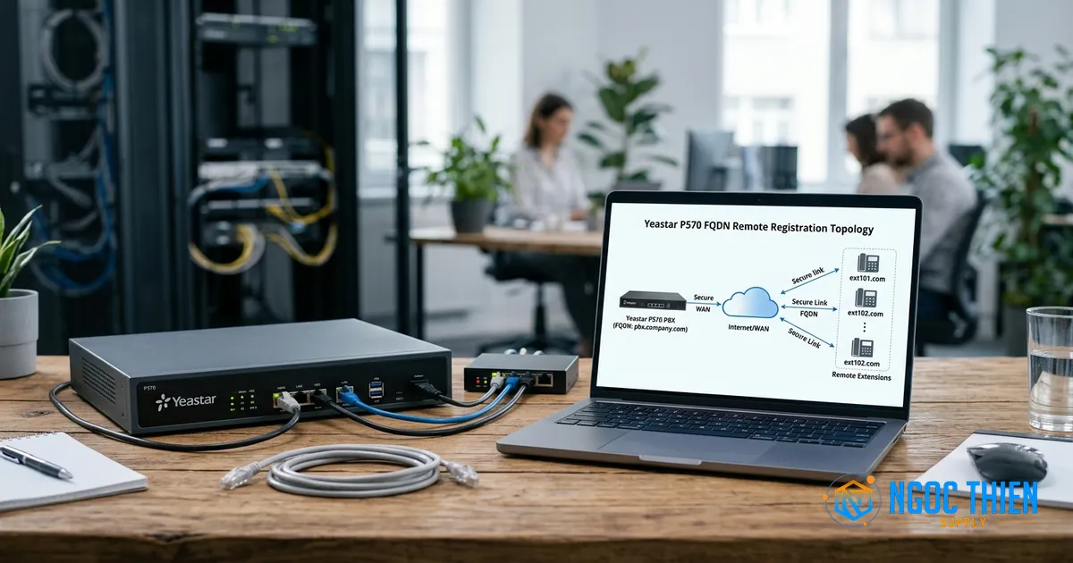 Đăng ký điện thoại IP từ xa với tổng đài Yeastar P570