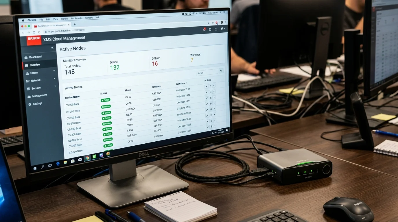 Quản lý hệ thống Barco ClickShare Hub thông qua Cloud XMS