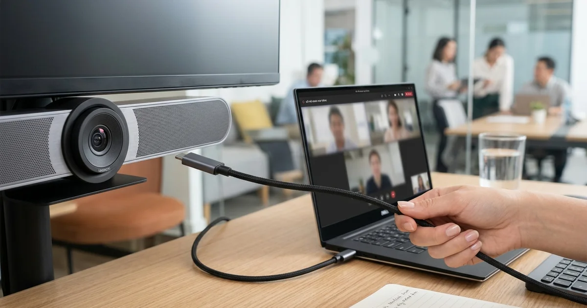 Kết nối thiết bị hội nghị mượt mà qua cáp USB-C