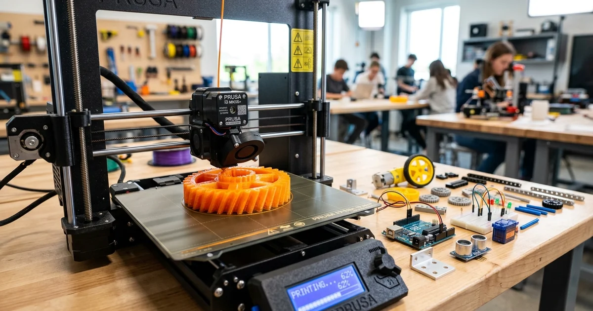 Thiết bị in 3D và các bộ kit lập trình robot trong phòng lab STEM thông minh