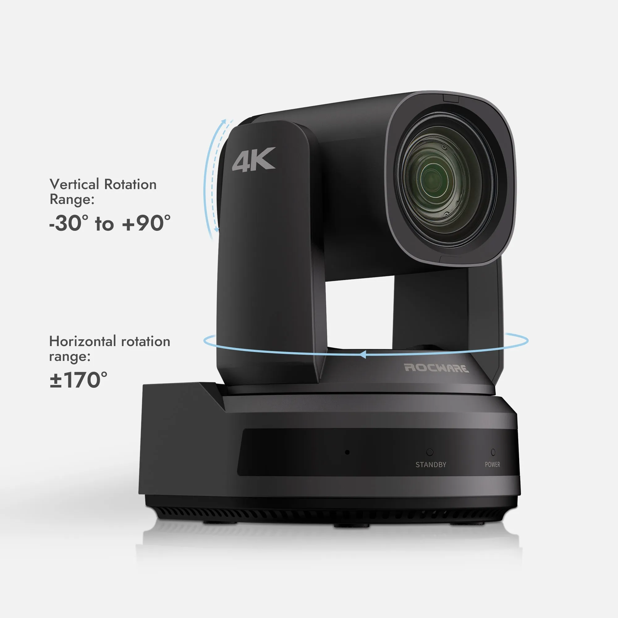 Góc nhìn rộng 80.8 độ của camera hội nghị Rocware RC-841UX