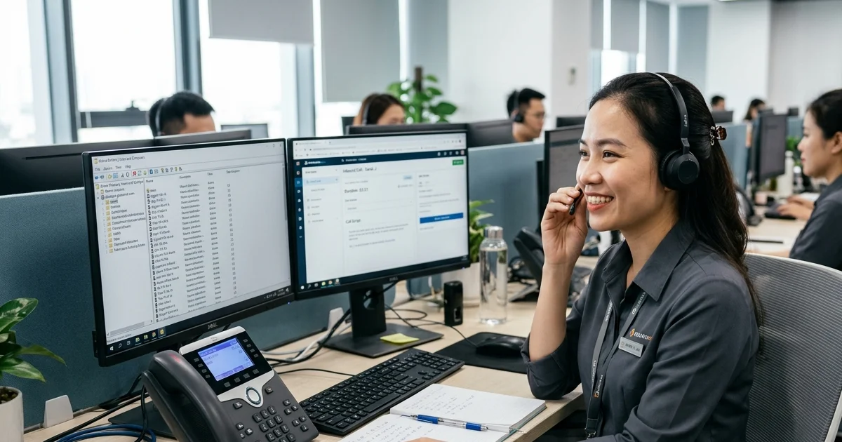 Sơ đồ định tuyến cuộc gọi IVR đa cấp thông minh của tổng đài Yeastar P-Series
