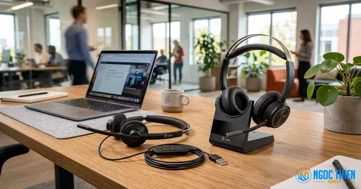 Top tai nghe Call Center Poly tốt nhất hiện nay cho doanh nghiệp