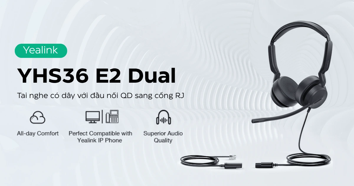 Tai nghe Yealink YHS36 E2 Dual