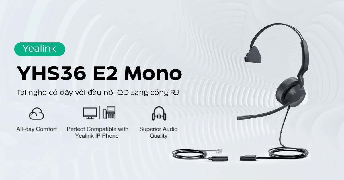 Tai nghe Yealink YHS36 E2 Mono