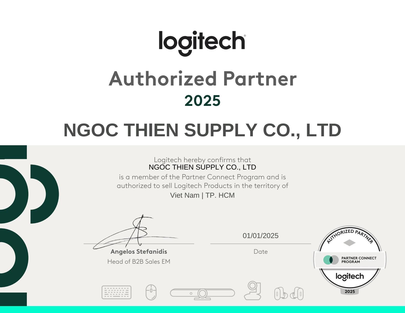 Ngọc Thiên đối tác ủy quyền Logitech 2025