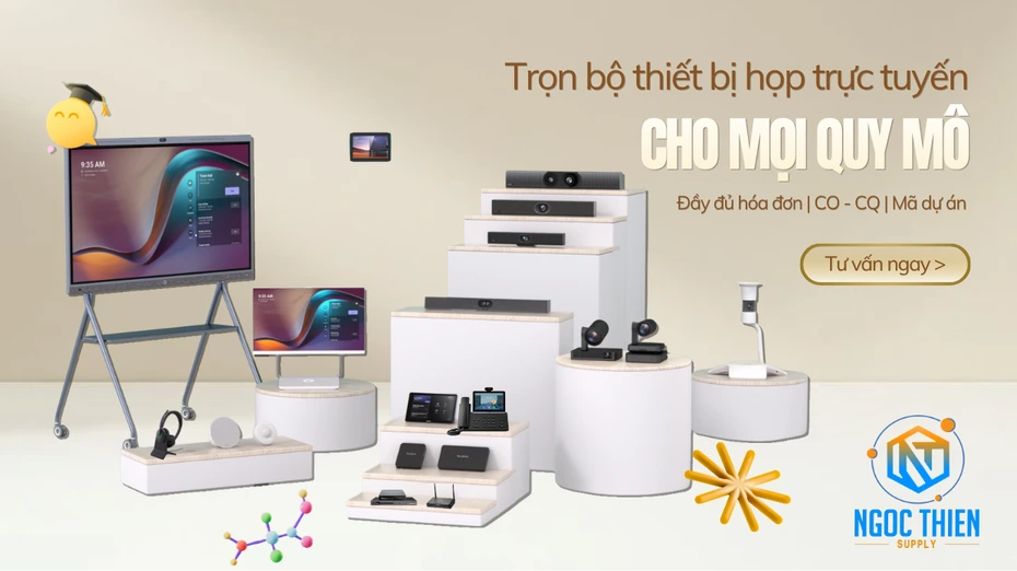 Ngọc Thiên cung cấp trọn bộ thiết bị họp trực tuyến tối ưu cho mọi quy mô