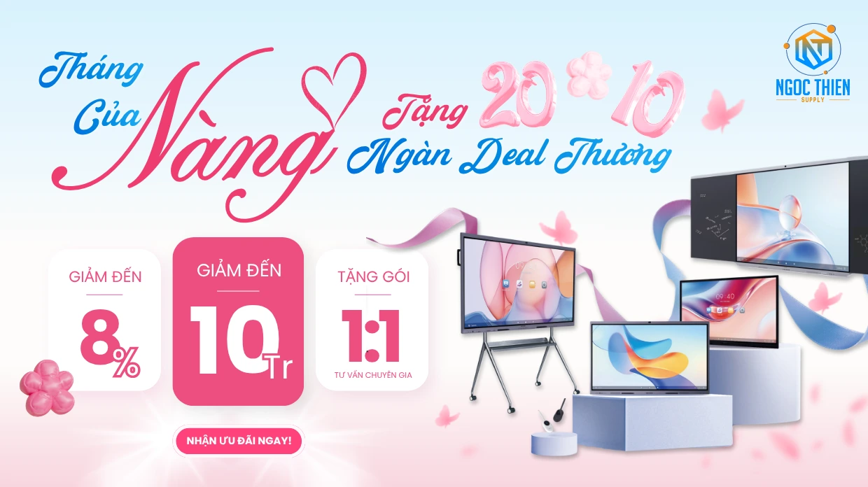Ưu đãi màn hình tương tác thông minh 20-10 vnsup