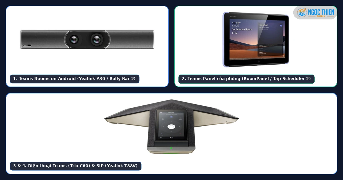 Bốn nhóm phần cứng chịu tác động khi chuyển quản lý thiết bị Teams Android sang cổng Pro