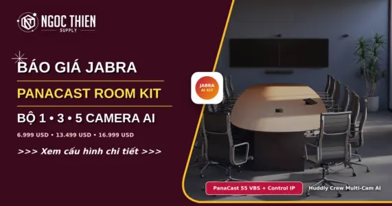 Giá Jabra PanaCast Room Kit: chọn bộ 1, 3 hay 5 camera AI cho phòng họp