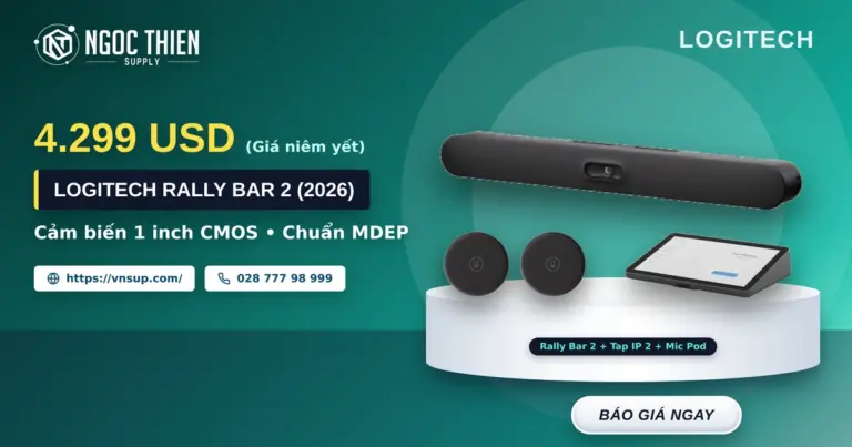 Giá Logitech Rally Bar 2 chính hãng cho phòng họp vừa và lớn