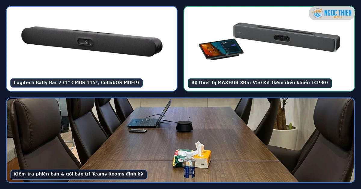 Kiểm tra phiên bản Yealink, Logitech, MAXHUB và gói bảo trì khi cập nhật Teams Rooms Android
